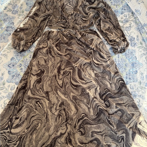Anthropologie moon river Marble Print Maxi Dress medium - Picture 5 of 11